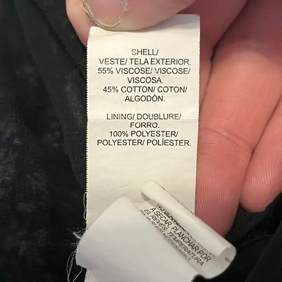 Lucky Brand Black and White Patterned Mini Dress - Picture 6 of 7